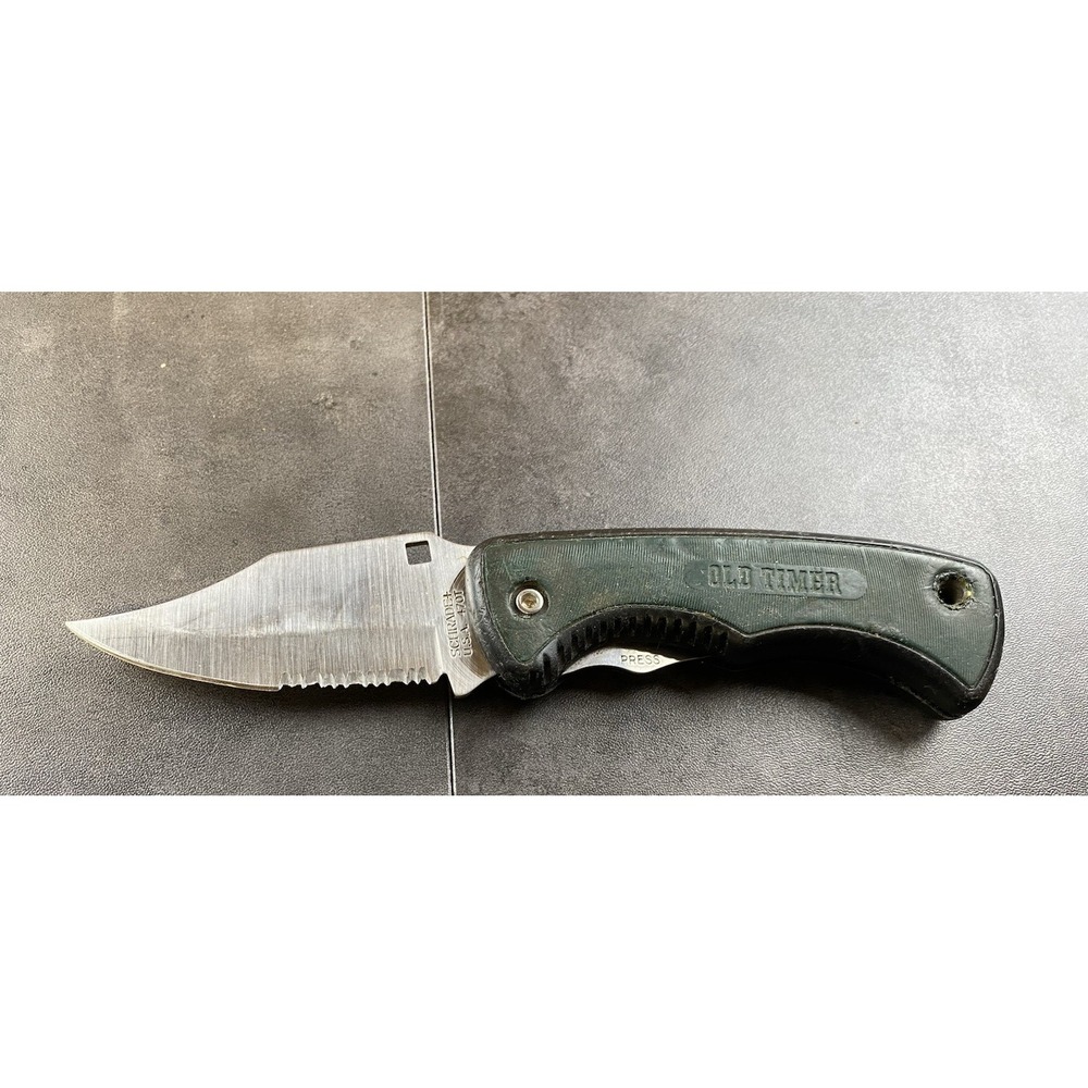VTG Schrade Old Timer Beast Lock Blade Folding Knife 470T